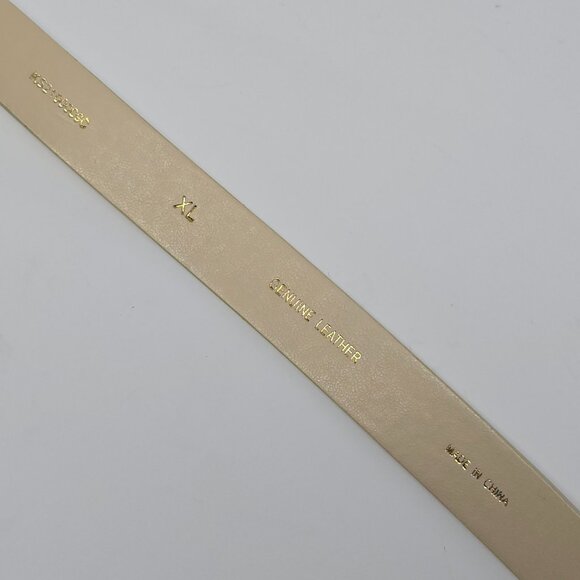 Kate Spade New York Gold Tone Leather Belt Black Logo Buckle XL main image 10